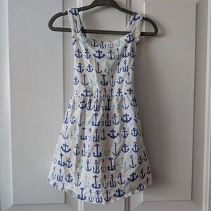 June & January White and Blue Nautical Sundress